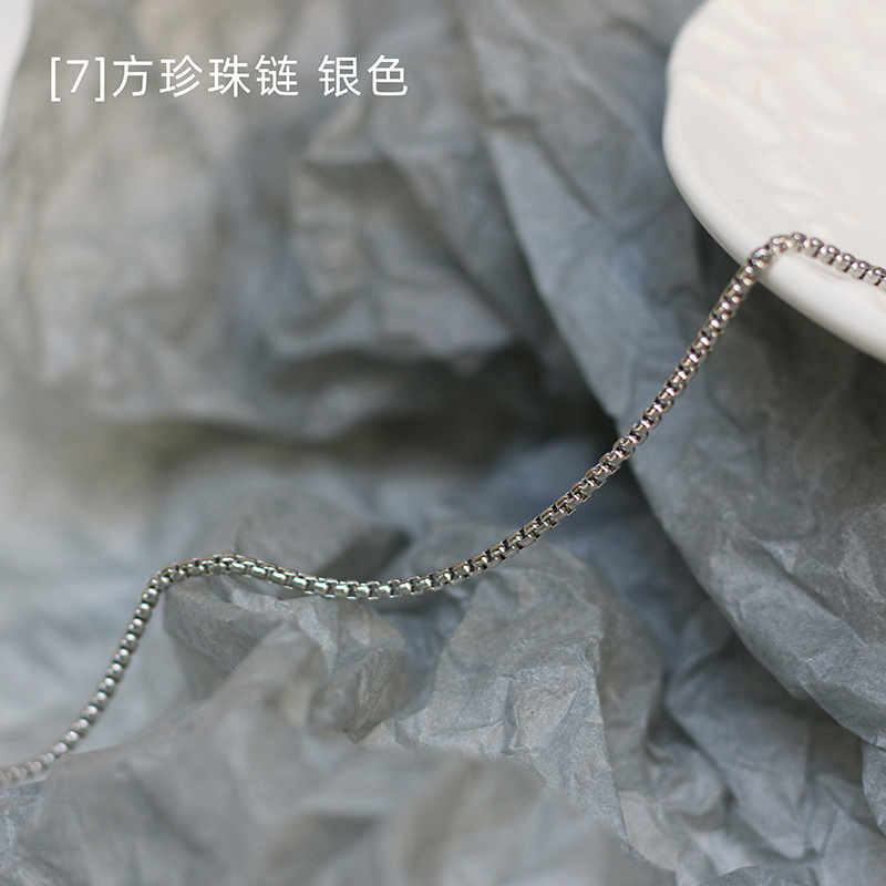 2mm silver round box chain