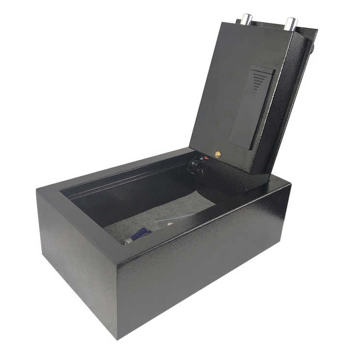 Fingerprint Lock Safe Box Home Hotel Inside Drawer Gun Car Safe With Top Opening in Car