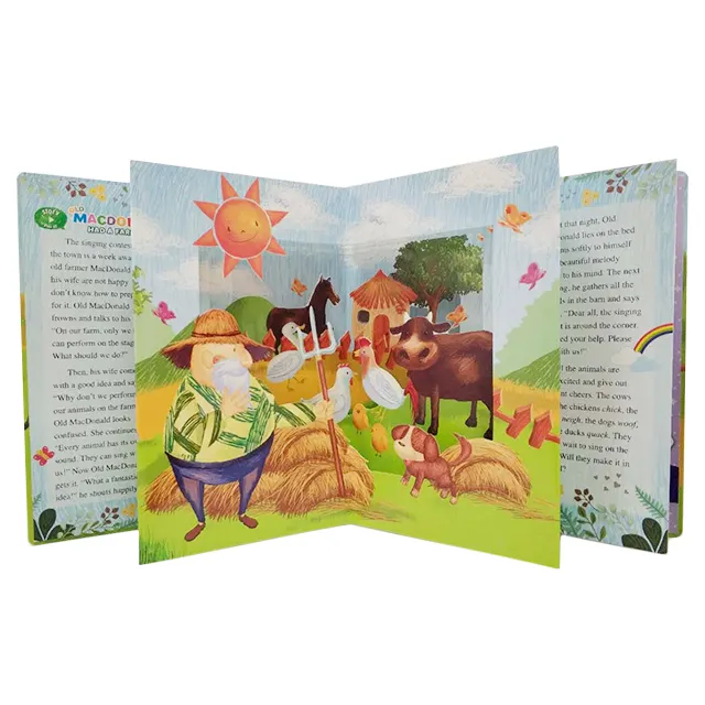 Usborne Childrens' Illustrated Comic Flip Activity Reading Paperback Pop-up Book Custom Printing for Kids