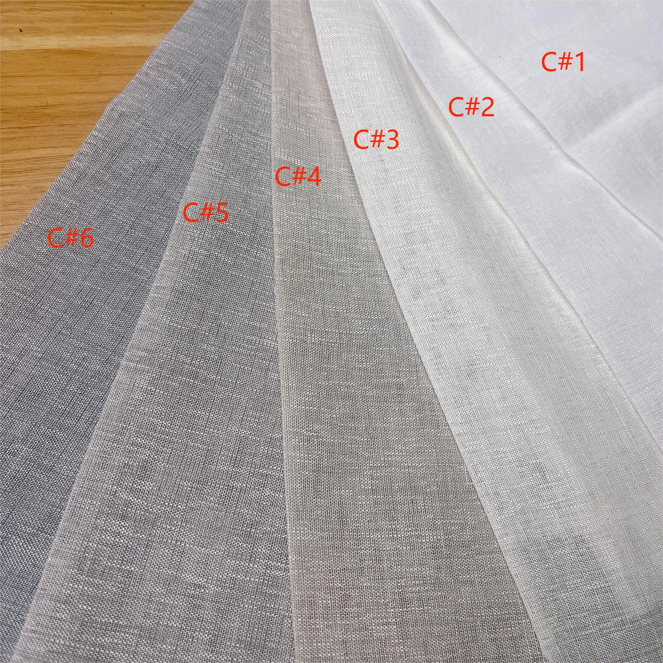 Tirai kain Linen Voile kain poliester Linen kain untuk tirai untuk ruang tamu