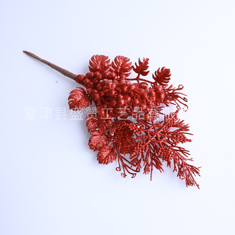 Flash rouge avec feuilles et épillets-28cm