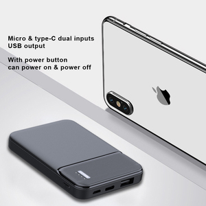 Classical <strong>Design</strong> Pocket Power Bank Mini 5000mah Wireless Power Bank with Dual <strong>Inputs</strong> and USB Output