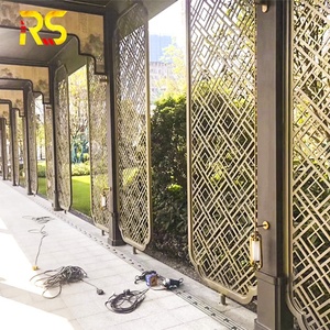 佛山装饰金不锈钢隔墙设计现代屏风房隔断客厅隔板 - Product Image 6