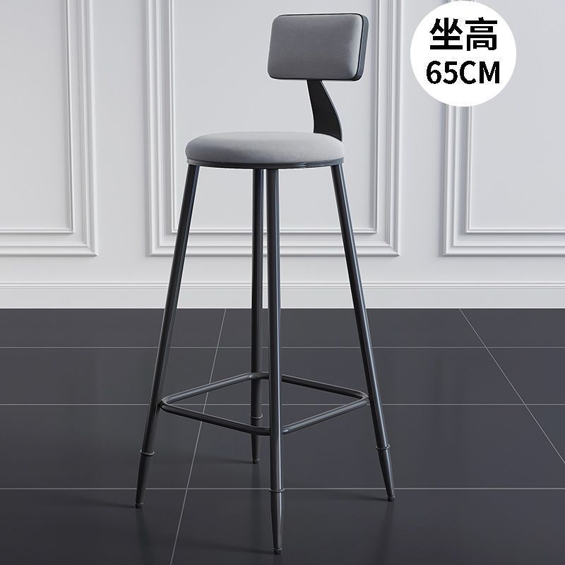 Second generation, black chair with gray velvet, 65cm