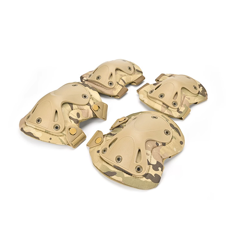 Knee and elbow pad set of four camouflage