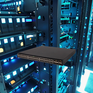 H3C S6860-54HTは、データセンターおよびクラウドコンピューティングネットワーク向けの高密度10Gスイッチであり、48の10GEポートを提供します。 - Product Image 1