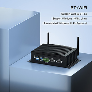 HYSTOU <strong>Excellent</strong> Industrial Fanless Intel Core i3 10110U Mini PC GPIO 2 <strong>LAN</strong> 2 COM Triple Display Output Embedded Computer