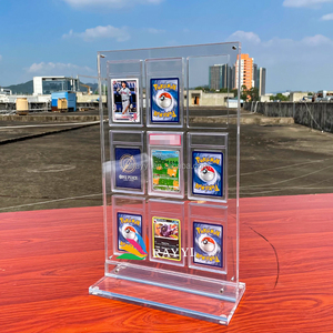 RAYYI <strong>Custom</strong> Desktop 9 Slot Acrylic Pokemon Graded Sports Card Slab <strong>Frame</strong> Holder Trading Cards <strong>Display</strong> <strong>Frame</strong> - Product Image 4