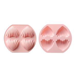 Factory Free Sample 4 Hole <strong>Shell</strong> <strong>Shape</strong> Silicone Cake Mold Silicone Candle Molds <strong>Soap</strong> Making Molds Resin Bp Free Silicone - Product Image 6