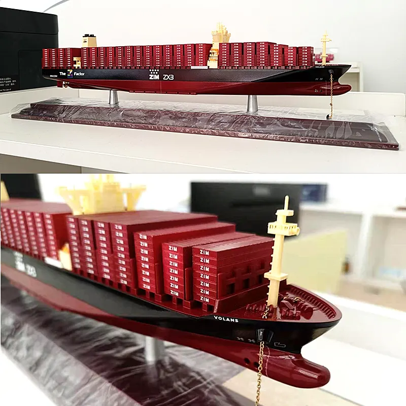 Modelo de contêiner de madeira para cruzeiro, recipiente de madeira para transporte em miniatura