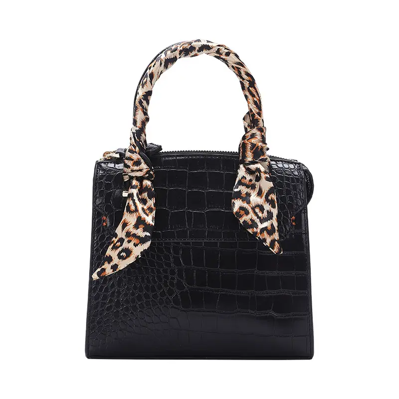 2021 Luxury PU Leather Zipper Cross Body Bag Crocodile Skin HandBag For Women