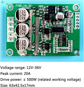 DC 12V-36V 500W motore Brushless modulo Controller di controllo PWM scheda Driver BLDC bilanciata - Product Image 3
