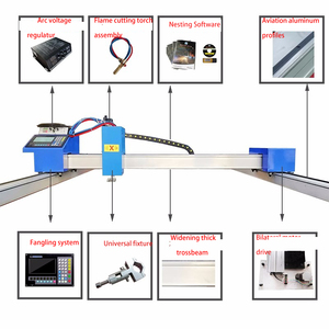 <span class=keywords><strong>5</strong></span>-<span class=keywords><strong>Axis</strong></span> 220V <span class=keywords><strong>CNC</strong></span> Gantry Plasma Cutter para 50mm de aço inoxidável e aço, 600x600mm Tabela, AutoCAD Compatível