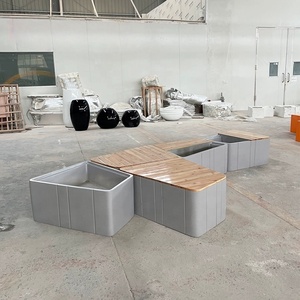 Panche da giardino in fibra di vetro per il tempo libero all'aperto panca salotto - Product Image 5