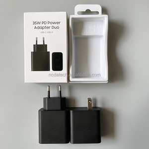 משלוח טלפון מהיר USB-A + מטען קיר יציאה כפול USB-C 35W Pd מתאם כוח pd עבור s24אולטרה m51a12 s10 s9