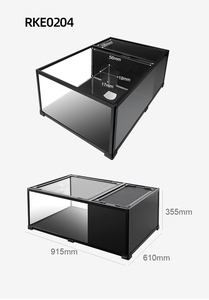 REPTIZOO RKE0204 iki bir tamamen ayrılabilir Deluxe kolay temiz kaplumbağa evi ve aktif ve dinlenme alanı ile sürüngen yaşam alanı - Product Image 6