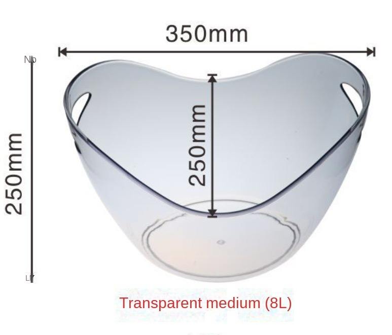 Comme modèle transparent de taille moyenne (8L)
