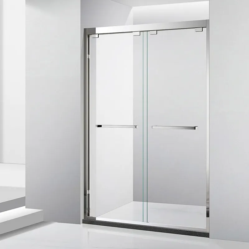 Custodia per doccia e bagno con porta scorrevole per doccia con cornice in vetro temperato