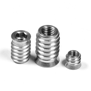 M6ステンレス鋼六角ソケットドライブフランジインサートナット木製家具用M6 * 13MM M8 * 13MM六角インサートナット - Product Image 1