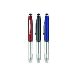 3合1多功能金属发光二极管手写笔，带定制标志 - Product Image 2