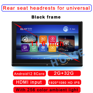 11.6インチAndroid12ユニバーサルリアヘッドレストモニタータッチスクリーンビデオプレーヤーDVDステレオラジオマルチメディアWiFiミラーリンク用 - Product Image 5