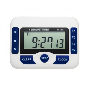 OEM all'ingrosso cucina Timer elettrico portatile LCD digitale sveglia cronometro 4 canali un clic Reset conto alla rovescia batteria - Product Image 5