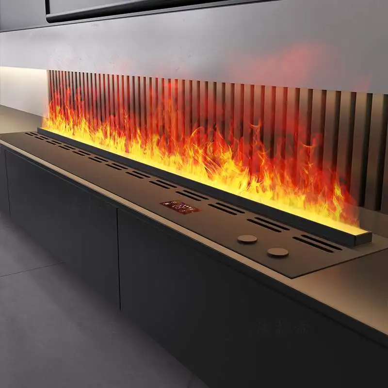 Camino elettrico a fiamma decorativa per interni 3D con camino a vapore acqueo