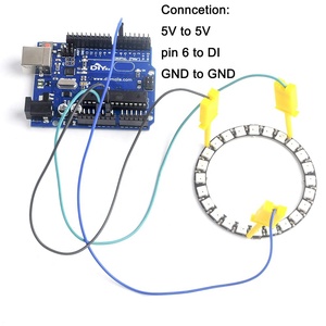 DIYmall WS2812B indirizzabile anello LED 7 bit a 60 bit 5050 RGB modulo LED driver integrati per Arduino Raspberry Pi ESP32 - Product Image 6