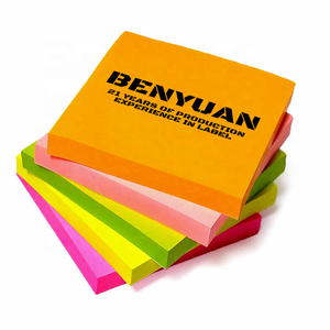 Bán buôn 76*76 mét có thể ghi chú dính tái sử dụng Memo Pads tùy chỉnh huỳnh quang màu chỉ tabs cho các trường học/văn phòng - Product Image 1