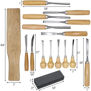 Factory Outlet 16PCs Multi-Función de acero DIY Escultura Premium Carpintería Tallado Herramientas Set Cinceles