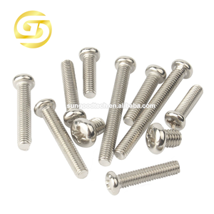 PM M1 M1.2 M1.4 M2 M2.5 M3 M4 M5 M6 PHヘッド + パンねじ鉄ニッケルメッキクロスねじ - Product Image 2