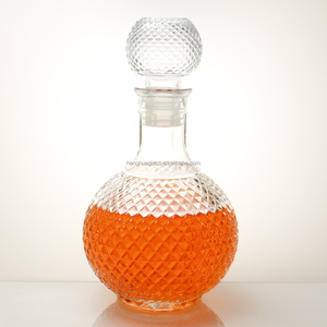 Bán Hot 250Ml 500Ml 1000Ml Rõ Ràng Hình Cầu <span class=keywords><strong>Glass</strong></span> Wine <span class=keywords><strong>Bottle</strong></span> Bóng <span class=keywords><strong>Shape</strong></span> Whiskey Chai Thủy Tinh Decanter Chai Với <span class=keywords><strong>Glass</strong></span> Nắp - Product Image 1