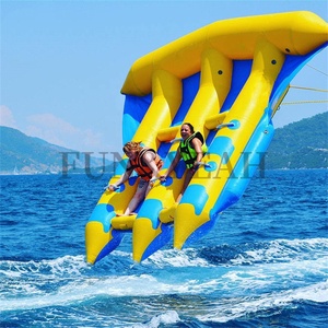 Şişme uçan balık sal çekilebilir uçan şişme su kayak tüp kızak uçan balık PVC 3 tüpler şişme uçan balık - Product Image 3