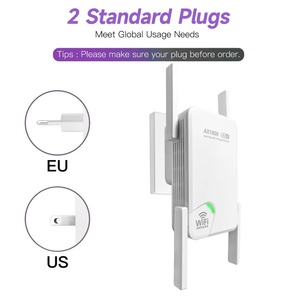 WiFi 6 Extensor 1800Mbps Extensor Dual Band 2.4G & 5.8G Repetidor Sem Fio WiFi <span class=keywords><strong>Range</strong></span> Booster <span class=keywords><strong>AP</strong></span>/Roteador 4 Antenas