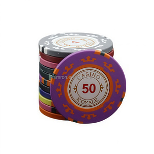 Oyunları için özel mezhep tasarımı ile Casino Royale kil Poker cips 40mm 14g renkli cips