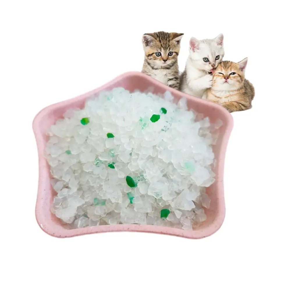 Lettiera di cristallo all'ingrosso del gatto della lettiera di sabbia dell'animale domestico del gattino di prezzi bassi