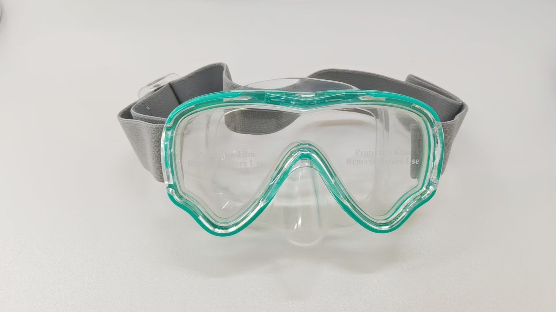 Green and clear-transparent silicone