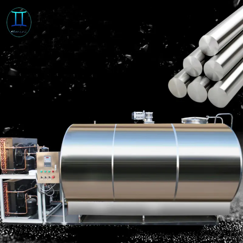 Maquinaria Industrial de procesamiento de leche, tanque de almacenamiento de refrigeración de acero inoxidable, 200-12000L