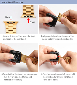 สายนาฬิกาสแตนเลสสำหรับ Apple Watch,สายนาฬิกาสำหรับ IWatch 6 5 4 3 2 1 - Product Image 3