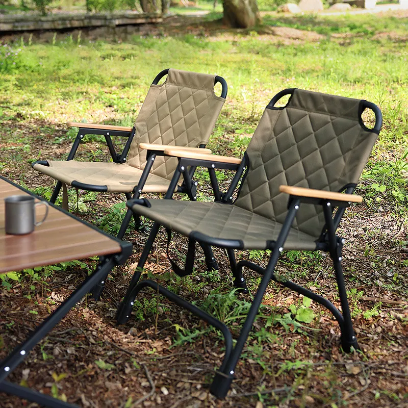 Klappbare Armlehne Stuhl aus Aluminium legierung Tragbare Klappstühle für Camping im Freien