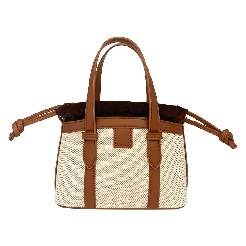 New Fashion Designer Luxury Small MOQ Custom Logo Canvas PU Leather Crossbody Bag Women Mobile Phone Shoulder Bag Handbags