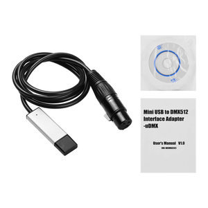 Adaptador de interfaz USB a DMX de 115cm de longitud LED DMX512 estudio ordenador PC luz con cabezal móvil controlador de iluminación de escenario atenuador - Product Image 2