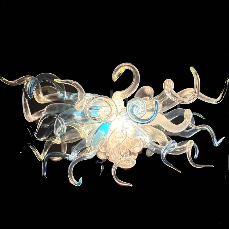 Lampada da soffitto in vetro soffiato fatta a mano illuminazione fai da te stile chihuly art