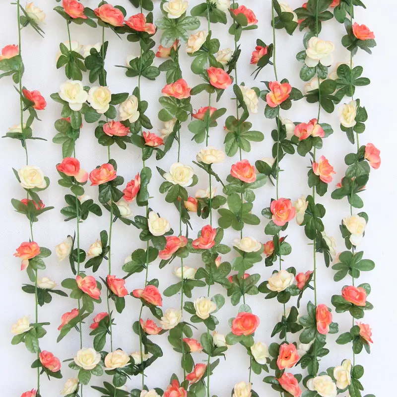 Çiçek Garland süslemeleri düğün dekorasyon için plastik yapay çiçekler fotoğraf kabini zemin