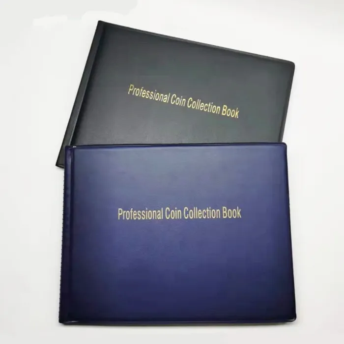 240 bolsillos monedero blister cápsulas soporte de almacenamiento carpeta álbum libro de colección de monedas profesional