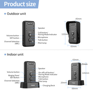 High Functionality Wireless Two <strong>Way</strong> Voice <strong>Intercom</strong> Doorbell with 3 Volume Levels and Rechargeable Battery, Perfect for <strong>Home</strong> Use - Product Image 6