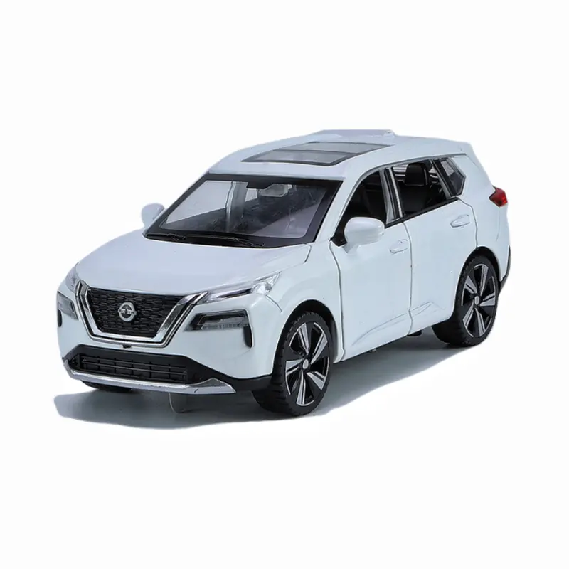 Diecast 1:32 Nissan X-TRAIL Metall Auto Modell Dekoration Sound und Licht Pullback Tür öffnen Kinder Geschenk Spielzeug Legierung Auto Modell