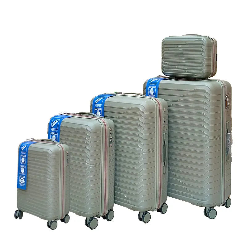 Juego de equipaje personalizado de viaje de 4 piezas, gran oferta Maleta con ruedas de viaje PP Mochila escolar PP