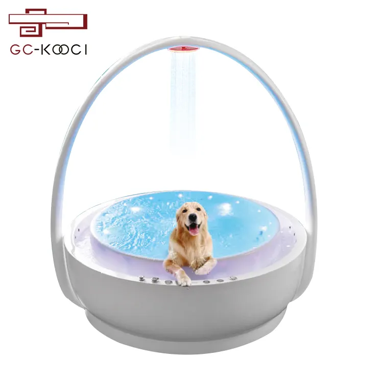 Blasen massage Unterwasser lichter Thermostat Wasser überlauf Spa Badewanne für Hund oder Katze