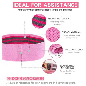 Banda de tela de resistencia para Yoga para hombre y mujer, banda elástica para entrenamiento de piernas, cadera, glúteos, sentadillas, Fitness, hogar, venta al por mayor - Product Image 6
